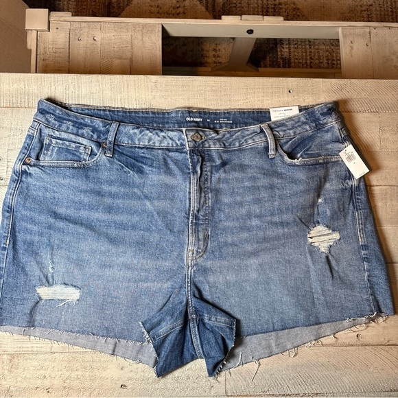 Old Navy O.G. Straight Shorts Cut Off Size 26 High Rise Secret Smooth Pockets - Picture 10 of 16